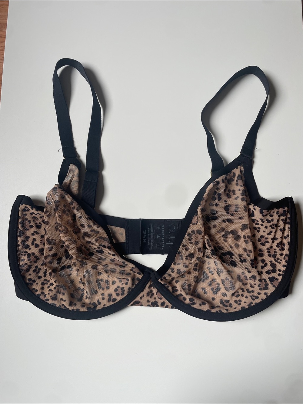 CUUP The Plunge Bra in Cheetah Print 34H